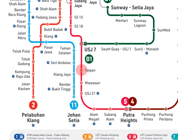 Taipan station map