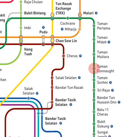 Taman Connaught station map