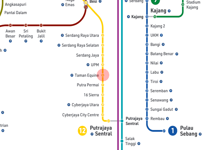 Taman Equine station map