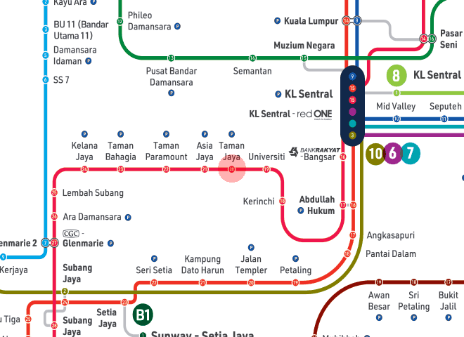 Taman Jaya station map