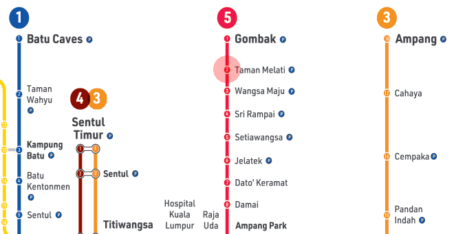 Taman Melati station map