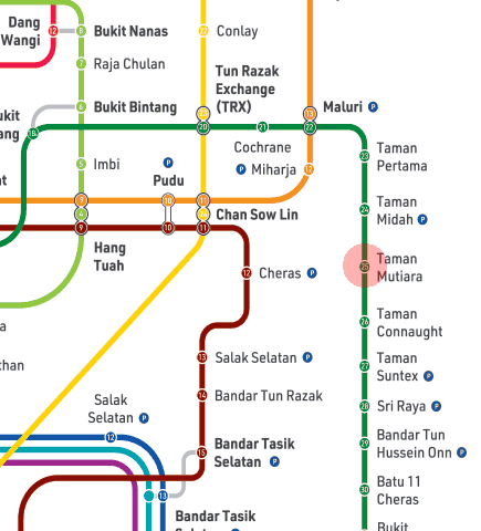 Taman Mutiara station map