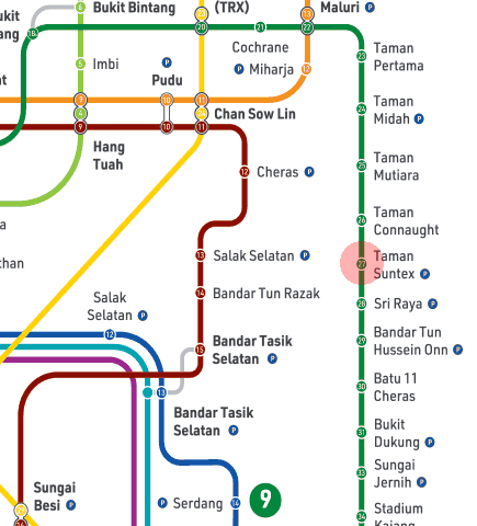 Taman Suntex station map