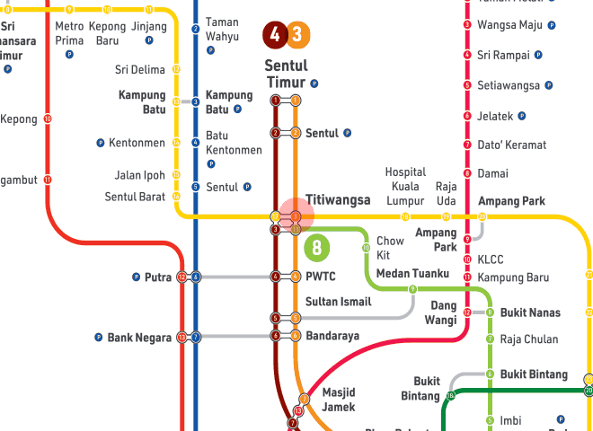 Titiwangsa station map