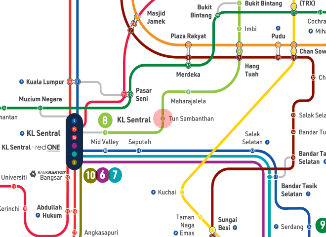 Tun Sambanthan station map