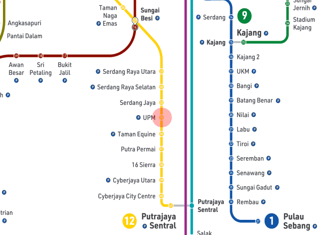 UPM station map