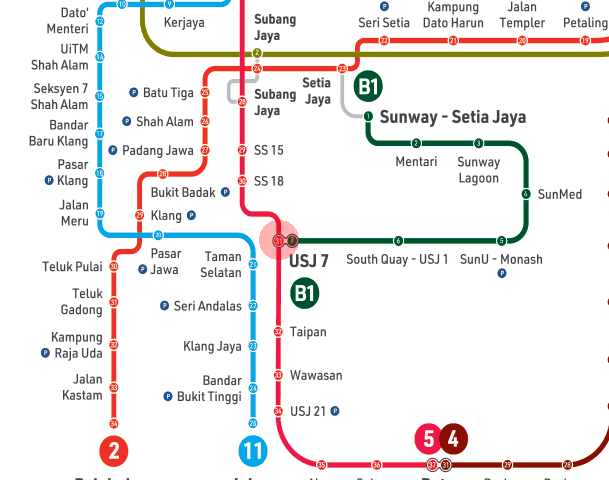 USJ7 station map