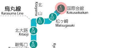 K01 Kokusaikaikan station map