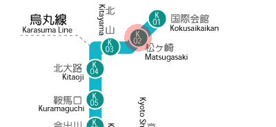 K02 Matsugasaki station map