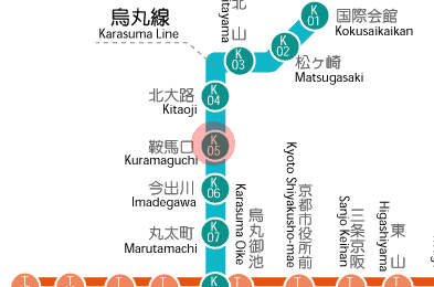 K05 Kuramaguchi station map