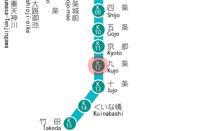 K12 Kujo station map