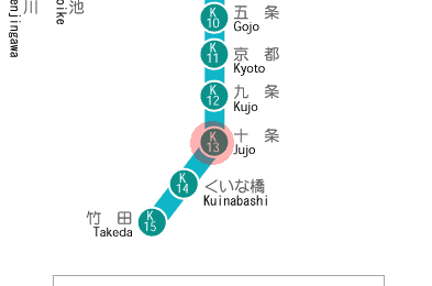 K13 Jujo station map