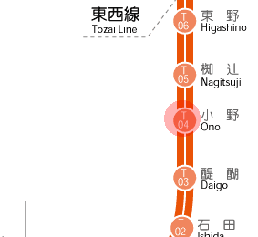 T04 Ono station map