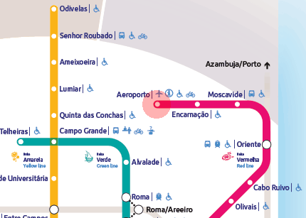 Aeroporto station map