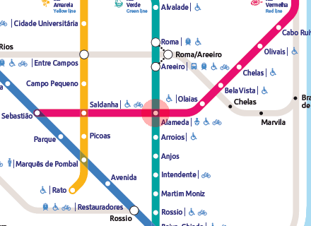 Alameda station map