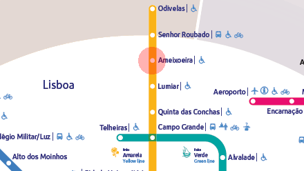 Ameixoeira station map