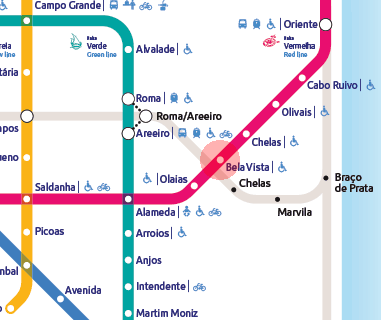 Bela Vista station map