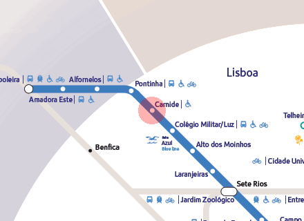 Carnide station map