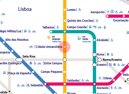 Cidade Universitaria station map