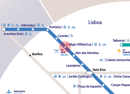 Colegio Militar/Luz station map