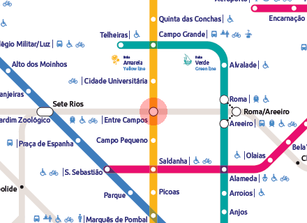 Entre Campos station map