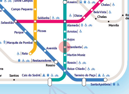 Intendente station map