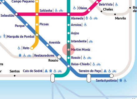 Martim Moniz station map