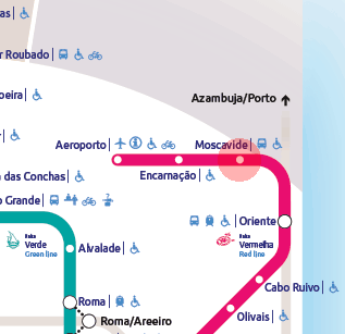 Moscavide station map