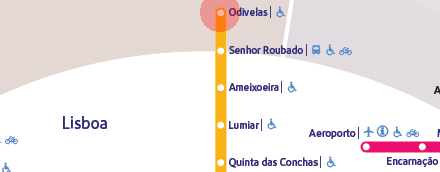 Odivelas station map