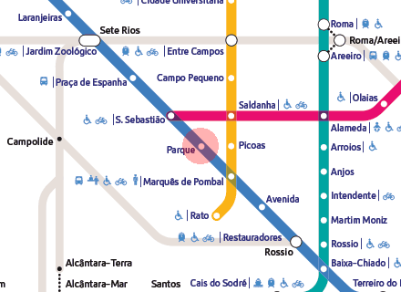 Parque station map