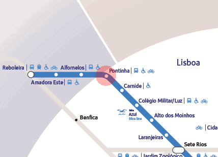 Pontinha station map