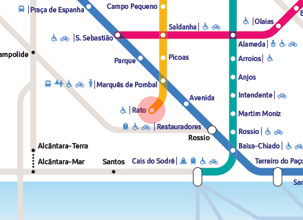 Rato station map