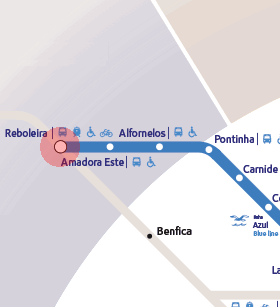 Reboleira station map