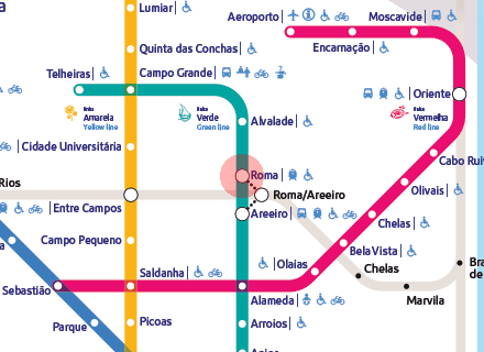 Roma station map