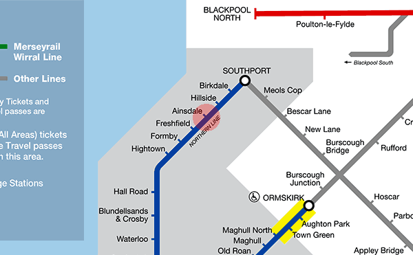 Ainsdale station map