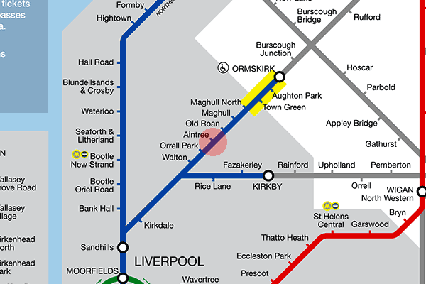 Aintree station map