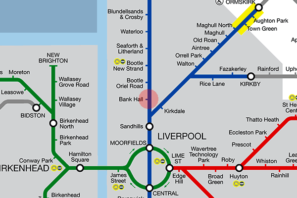 Bank Hall station map