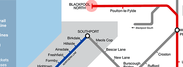 Blackpool North station map