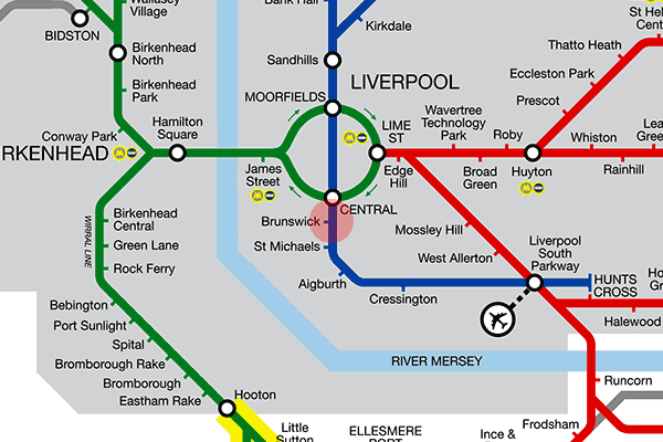 Brunswick station map