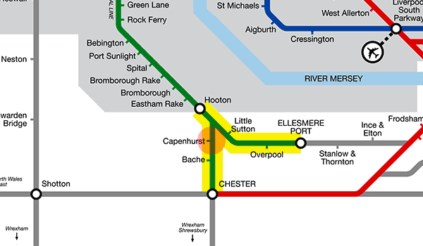 Capenhurst station map