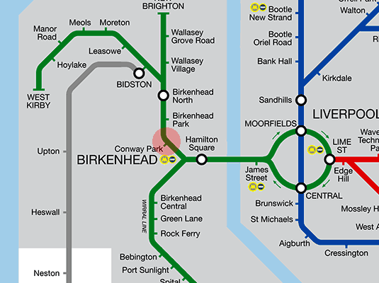 Conway Park station map