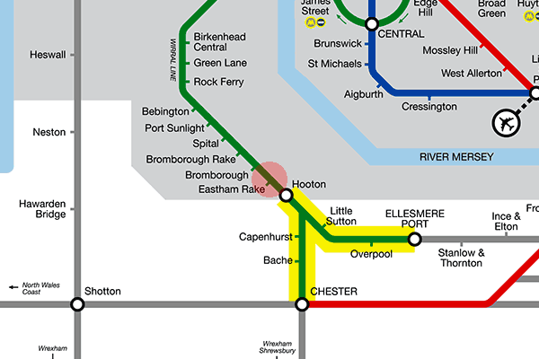 Eastham Rake station map