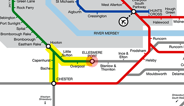 Ellesmere Port station map