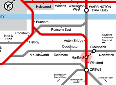 Hartford station map