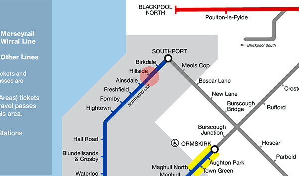 Hillside station map