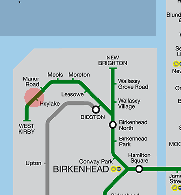 Hoylake station map