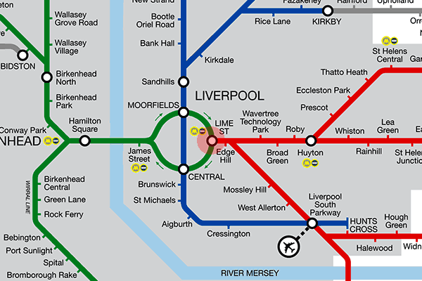 Liverpool Lime Street station map