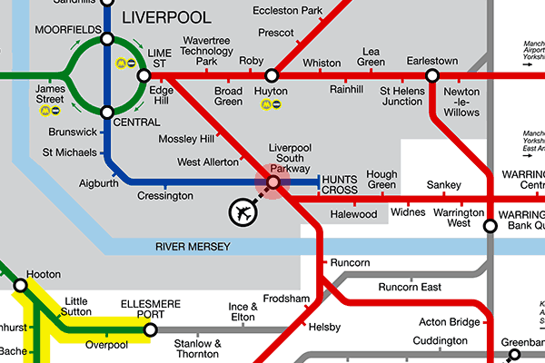 Liverpool South Parkway station map