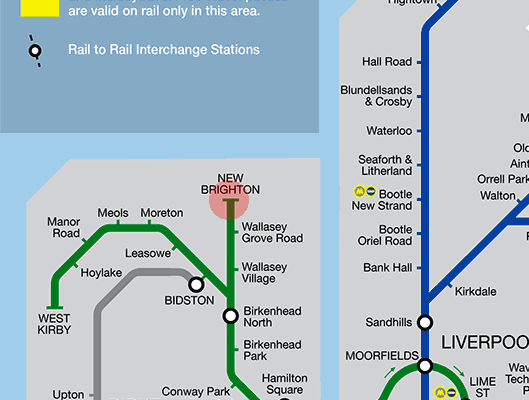 New Brighton station map