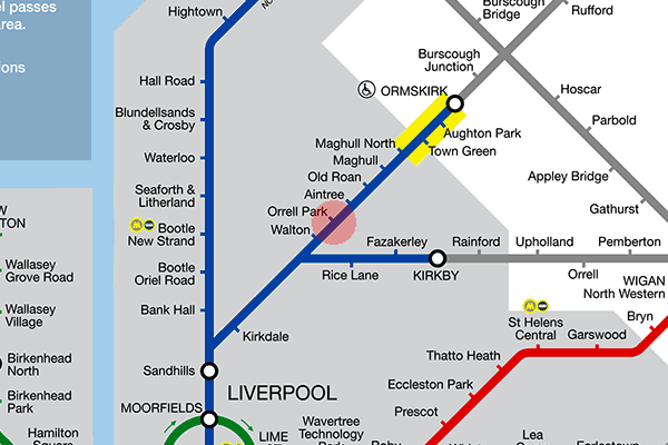 Orrell Park station map